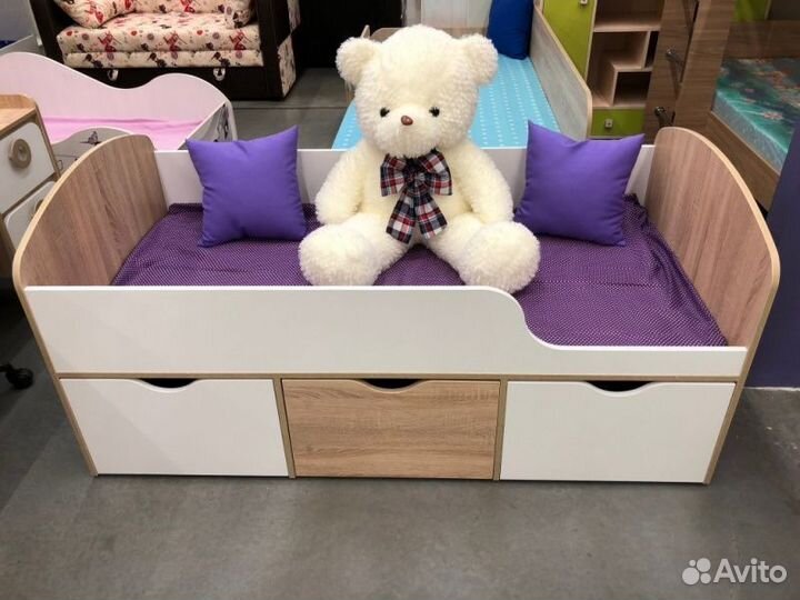 Детская кровать 3 ящика новая