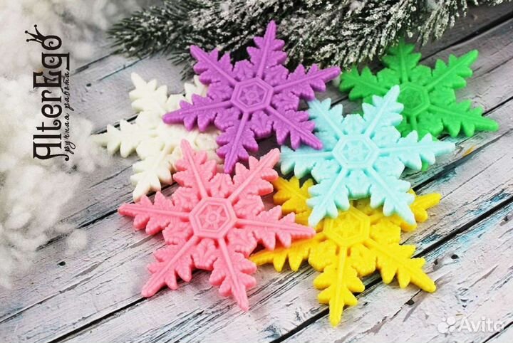 Силиконовые формы для мыла зимние, новогодние