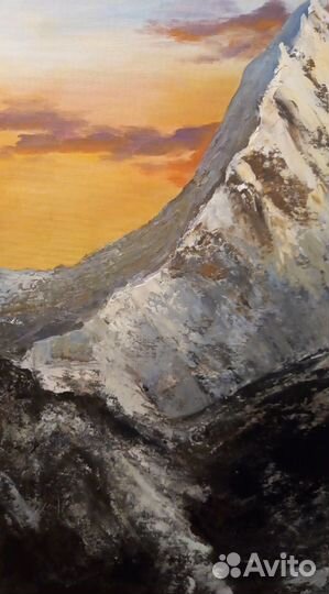 Картина маслом Горная вершина