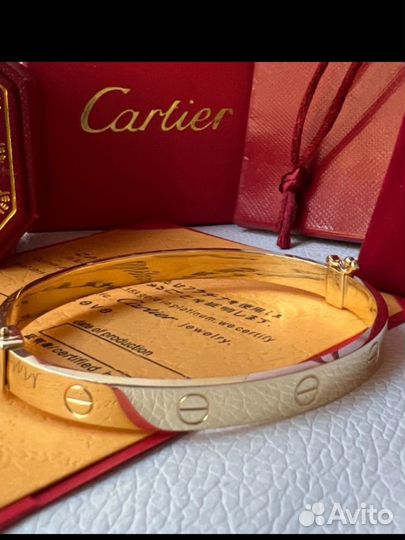 Золотой Браслет cartier обруч 585