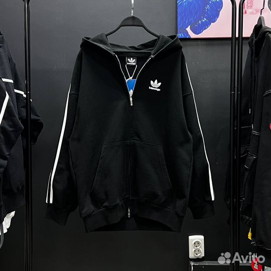 Зип худи balenciaga adidas оверсайз