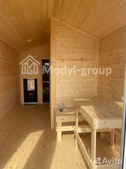 Готовая баня в стиле барнхаус