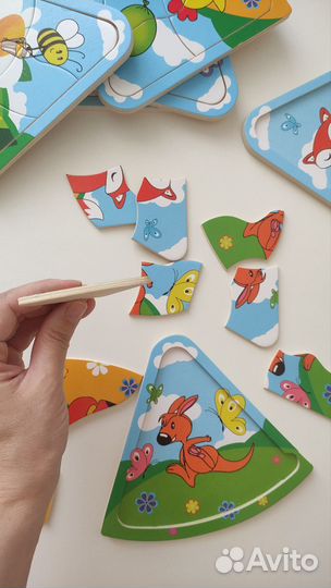 Деревянные развивающие игрушки для малышей