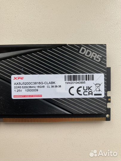 Оперативная память ddr5 16gb adata XPG