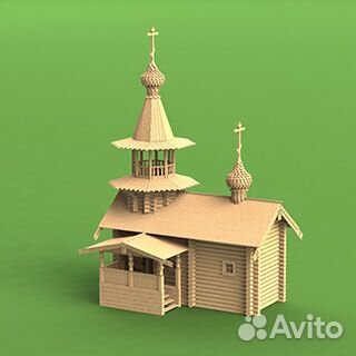 Сборная модель часовни из деревни Вигово 1:60