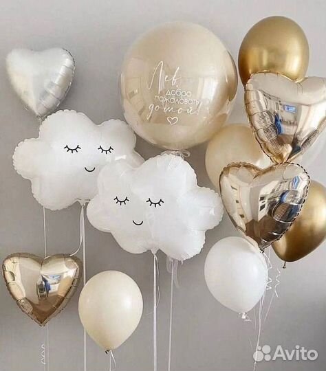 Воздушные шары на выписку из роддома доставка
