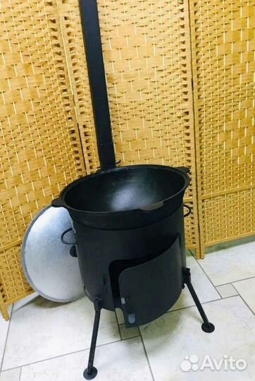 Казан 8л чугунный с печью