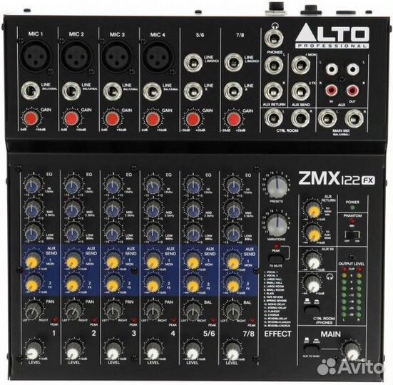 Микшерный пульт alto zmx122fx+акустика alto tx10
