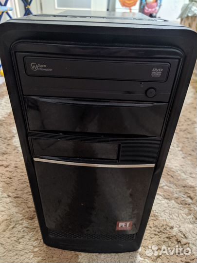 Корпус для пк с блоком питания+ материнская плата