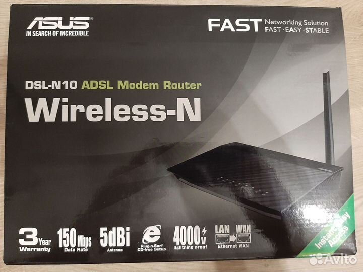 Wifi роутер Asus DSL-N10