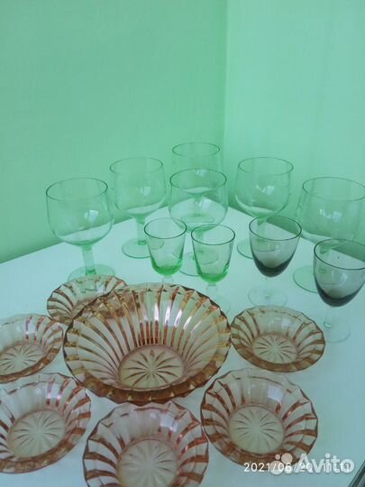 Винтаж цветное стекло СССР