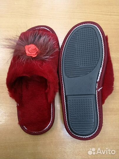 Тапочки из натуральной овчины р. 36