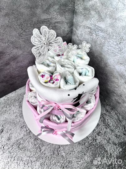 Торт из памперсов в наличии д/девочки