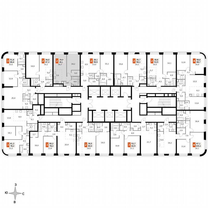 1-к. квартира, 48,1 м², 38/38 эт.
