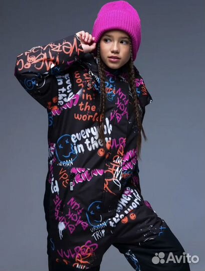 Зимний комбинезон для девочки 128 134