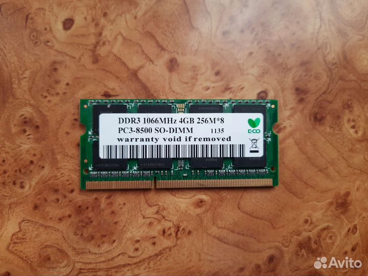 Оперативная память ddr3 для ноутбука 4gb