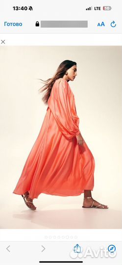 Шелковое платье hm