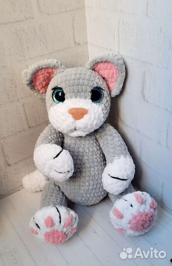Котик, кот вязаный, амигуруми
