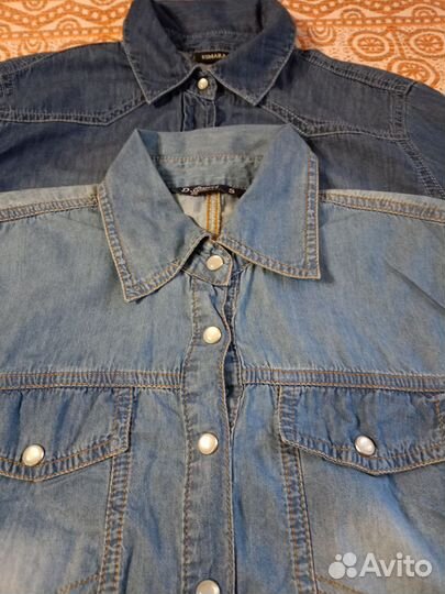 Джинсовая рубашка женская