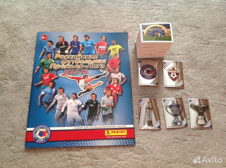 Наклейки panini футбол Россия рфпл 2015-2016