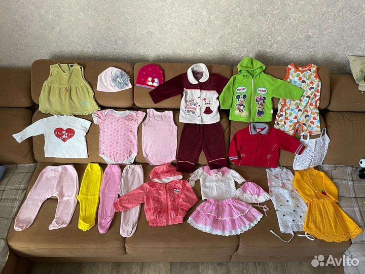 Вещи пакетом на девочку 9-12мес