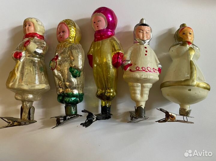 Винтажные Советские Елочные Игрушки Пришепка