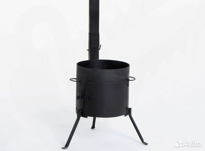Очаг под казан 2 мм с трубой и дверцей