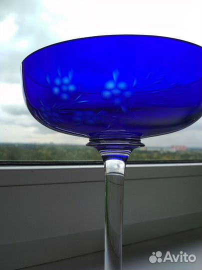 Голубое и кобальтовое стекло СССР