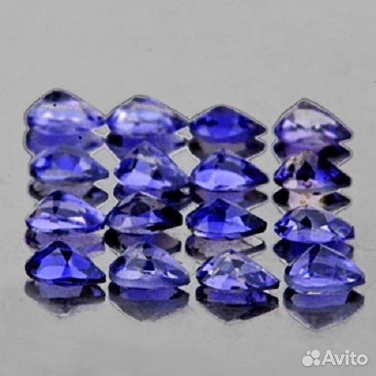 Иолит натуральный 2,05Ct 4х3мм 16шт VVS Pear