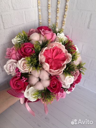 Букет из мыльных роз