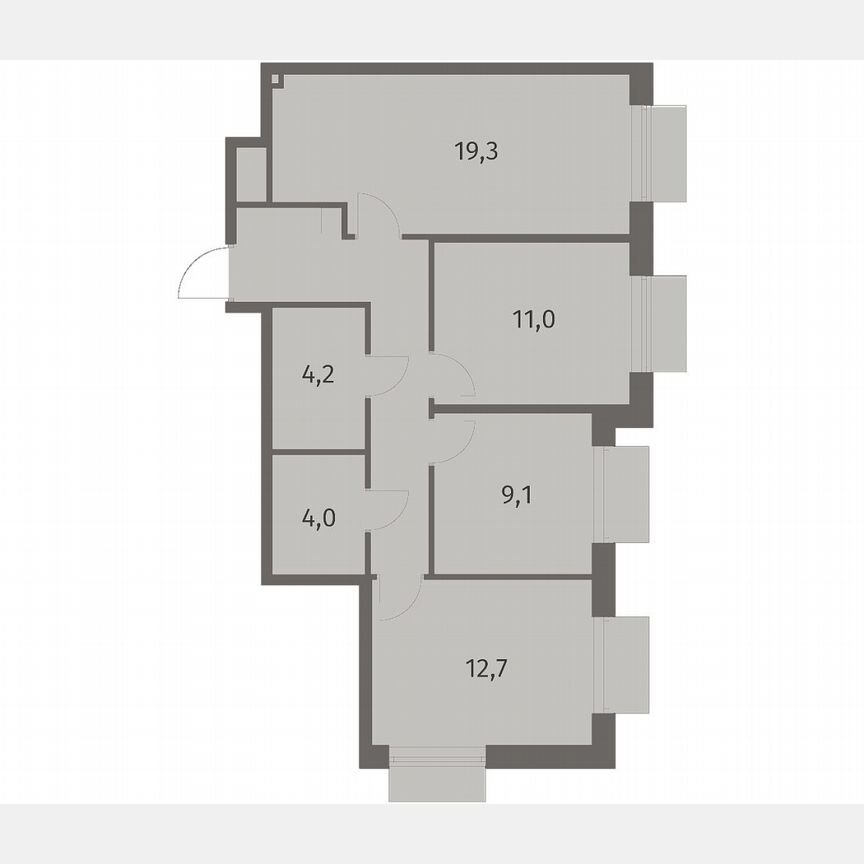 3-к. квартира, 71,3 м², 2/8 эт.