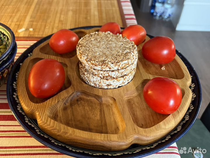 Тарелка для закусок дерево