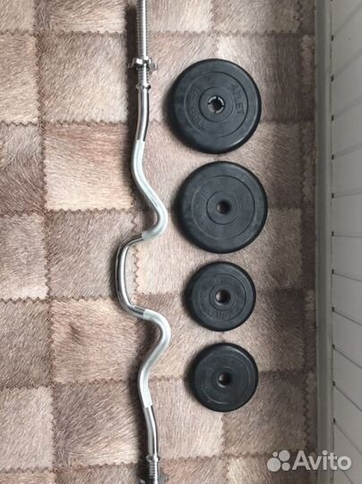 Штанга с блинами новая