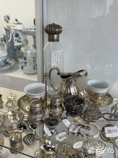 Серебро Кубачи, Европа. Рюмки бокалы солонки