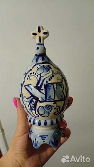 Статуэтка, пасхальное яйцо гжель
