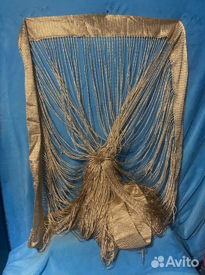 Шторы тюль в виде нитей с люрексом