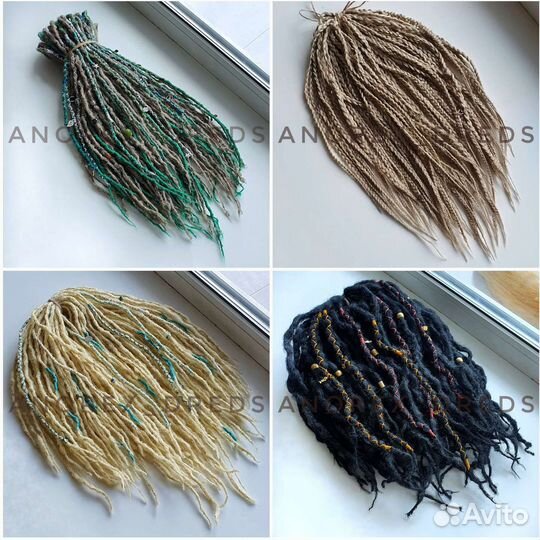 Д.Е. дреды и короткие Д.Е. косы