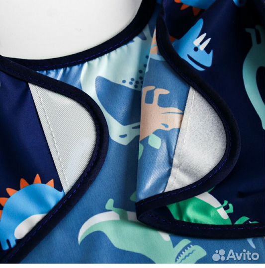 Непромоканмый детский нагрудник на липучке