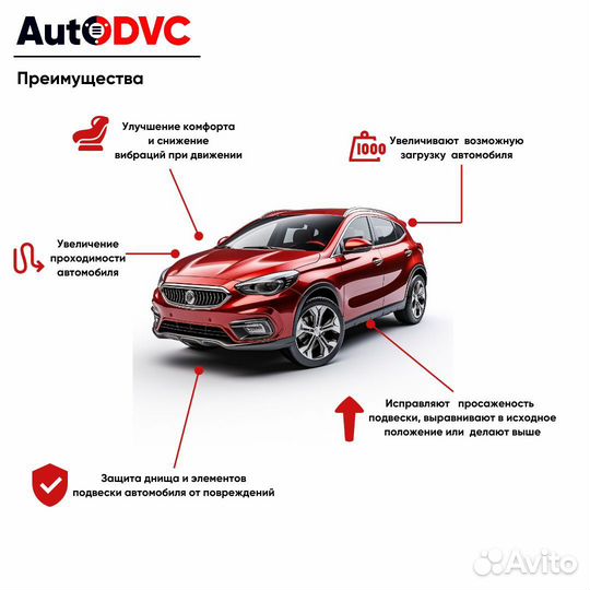 Задние проставки клиренса 40мм на Suzuki Hustler II 2019-2027, комплект 2 штуки, полиуретан