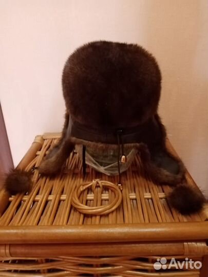 Шапка ушанка норковая женская