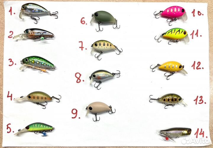 Воблеры Yo-zuri,Pontoon21, ZipBaits и др