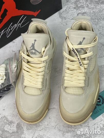 Кросси Off-White X Wmns Air Jordan 4 Retro SP Sail