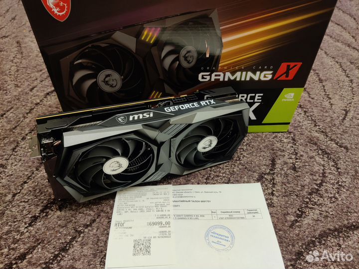 Msi RTX 3060 Ti Gaming X на гарантии до 2025