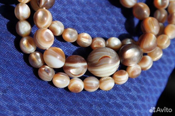 Редкиеантикварные бусы баламуты.редкий перламутр
