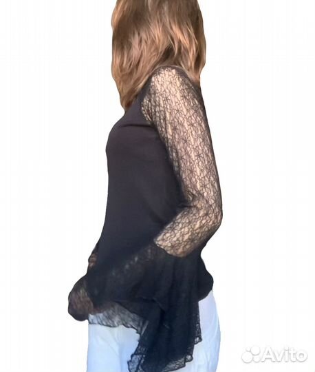 Винтажная ассиметричная кофта ажурная