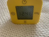 Часы будильник IKEA желтые