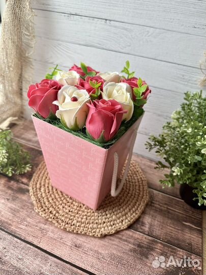 Букет из мыльных роз