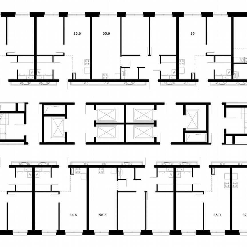 2-к. квартира, 54,9 м², 41/53 эт.