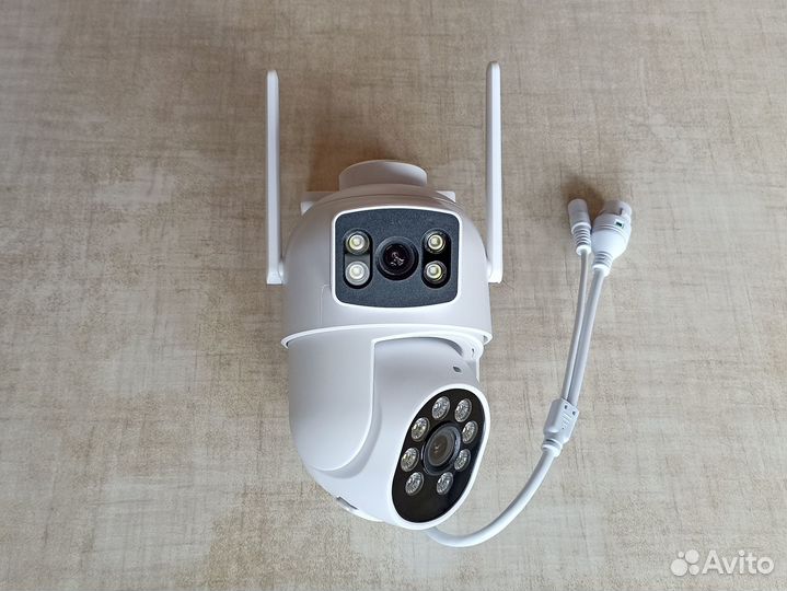 Камера видеонаблюдения с двумя объективами 8 мп