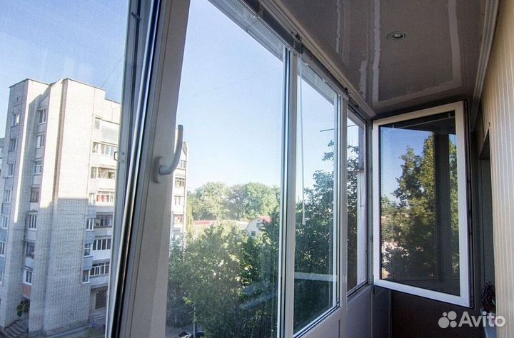 Остекление балконов и лоджий в рассрочку K8278